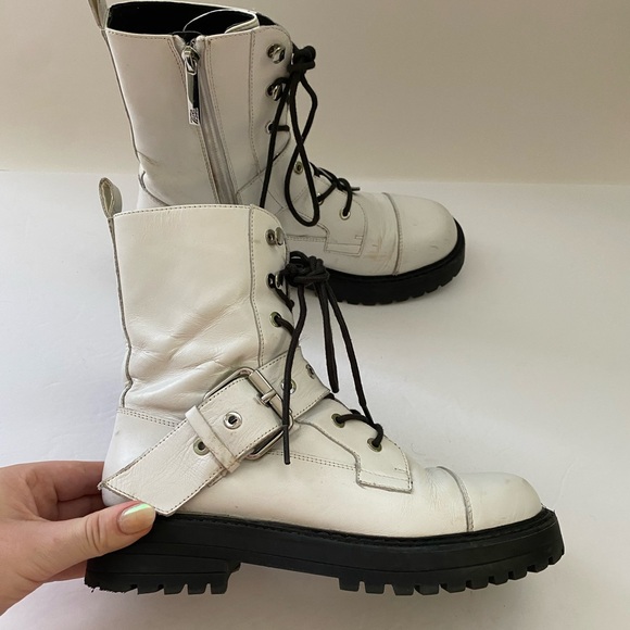 zara lace up combat boots